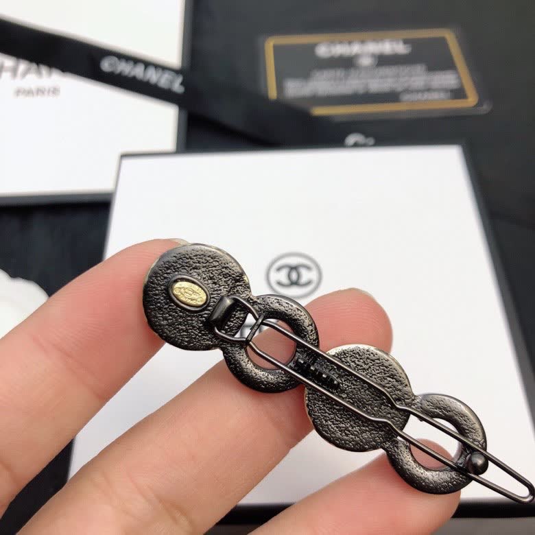 Chanel Hair Clip with CC and Coin Design